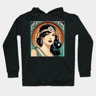 Beautiful girl in art nouveau representation Hoodie